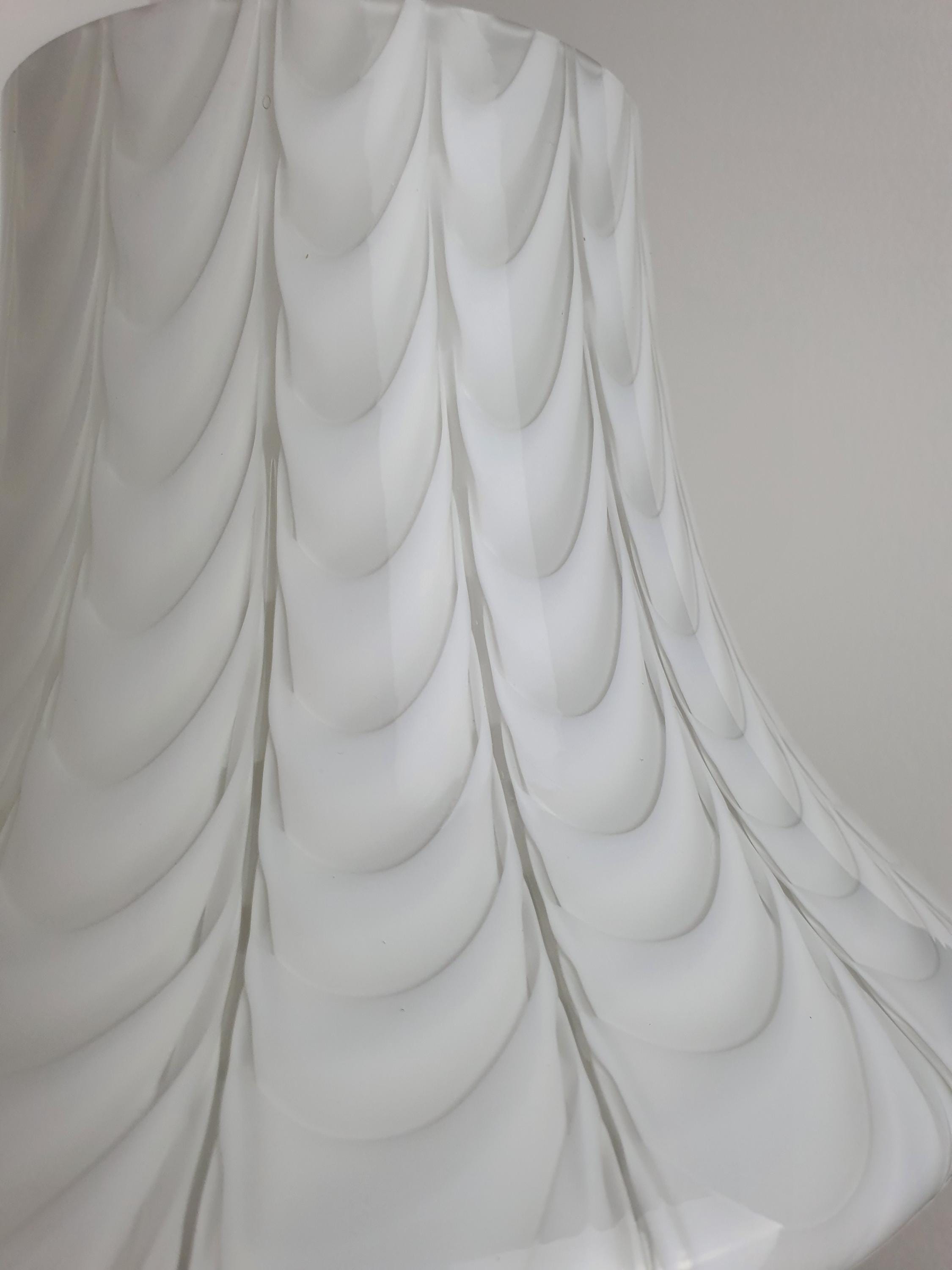 Vintage Murano Glass Mushroom Table Lamp | Waved Mouth-Blown Italian Lighting