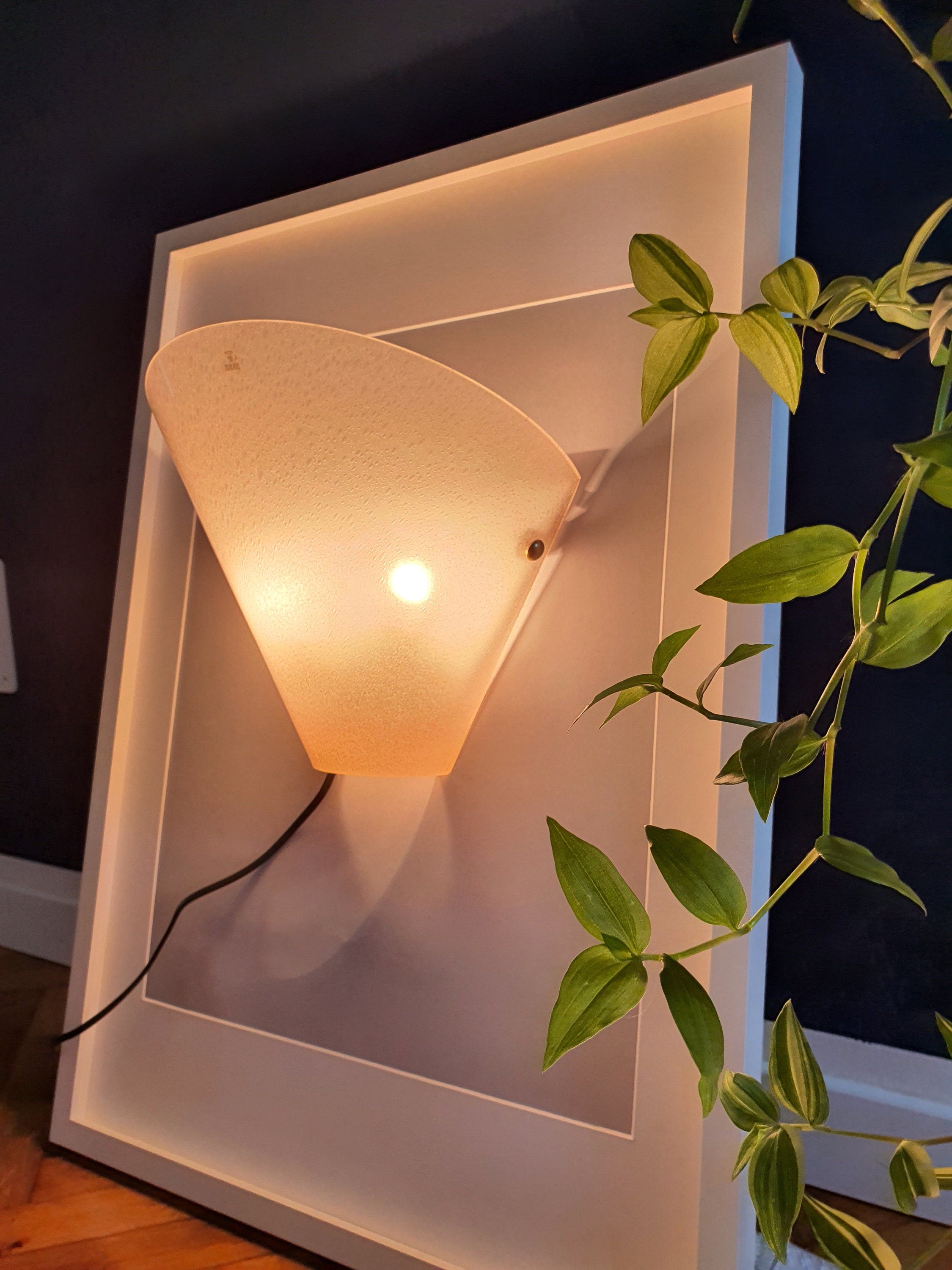 Murano Glass Pink Wall Sconce: Midcentury Art Deco Italian Lighting