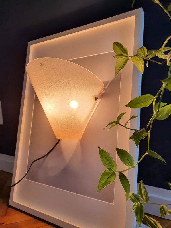 Rosa Wandleuchte aus Muranoglas – Midcentury Italienisches Art-déco-Design