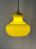 Vintage-Italienisch Midcentury gelb kitchen Pendelleuchte in handgefertigt Glas