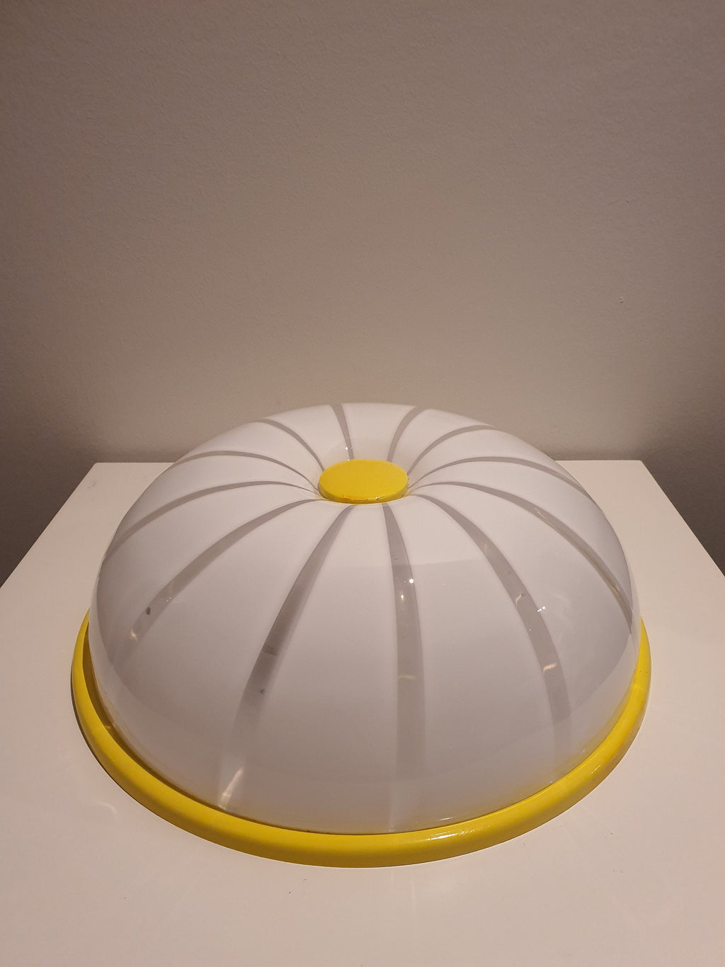 Murano Glass Chamomile Ceiling Lamp: 1980s Italian Floral Light