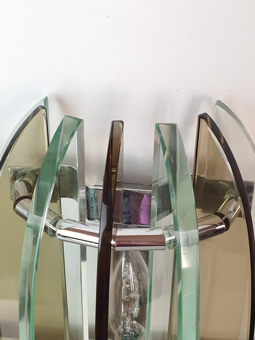 Veca UFO Glass Wall Sconces: Mid-Century Modern Italian Lighting