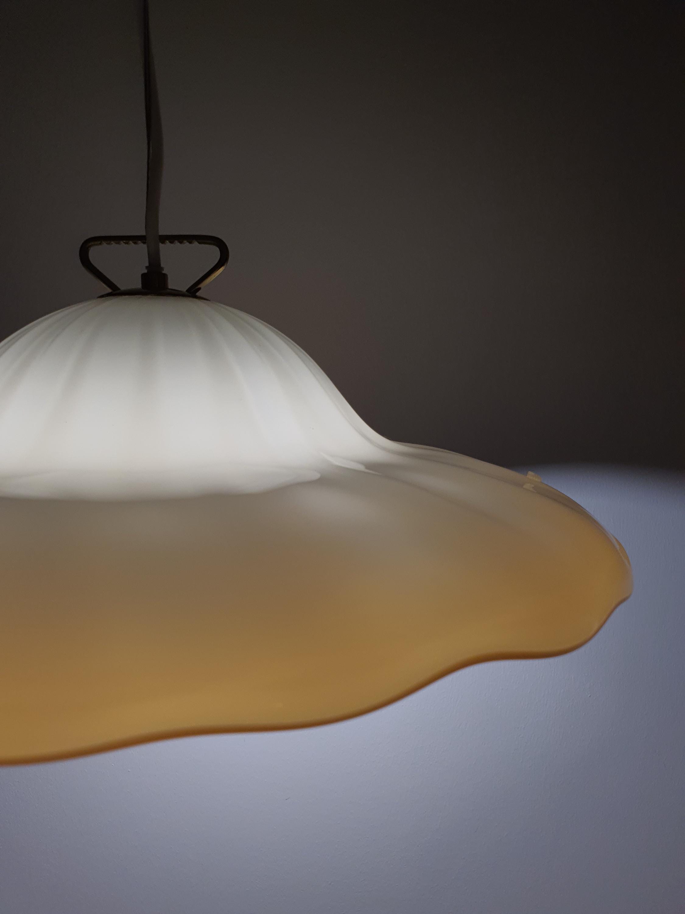 La Murrina crème brûlé caramel floral pendant light in vintage Murano Glass