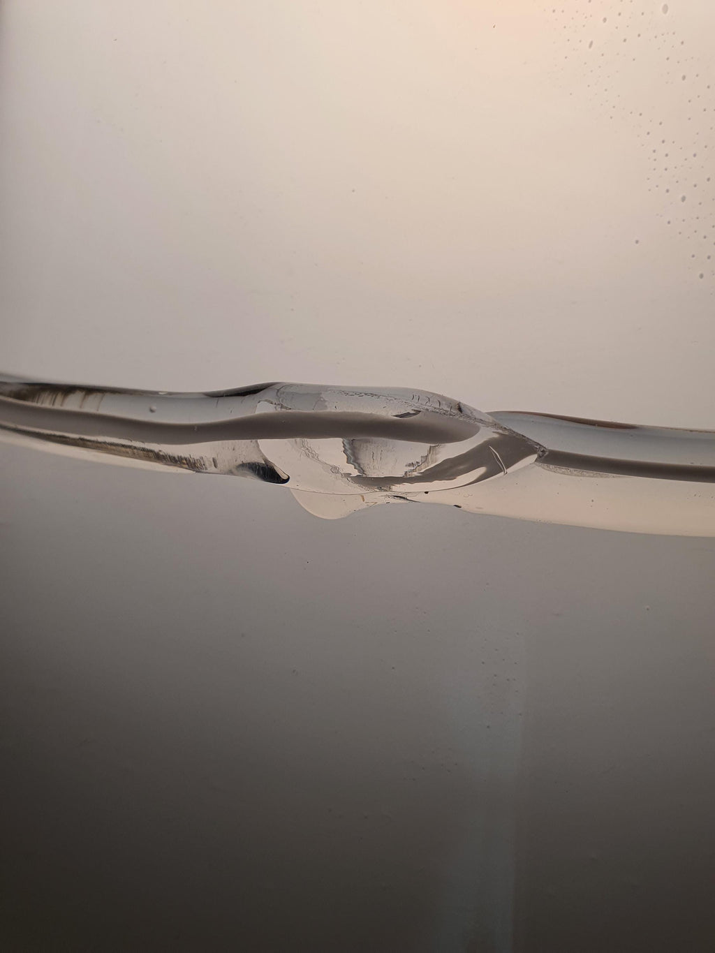 Vintage Murano Glass White Bell Pendant Light with Clear Bow Detail