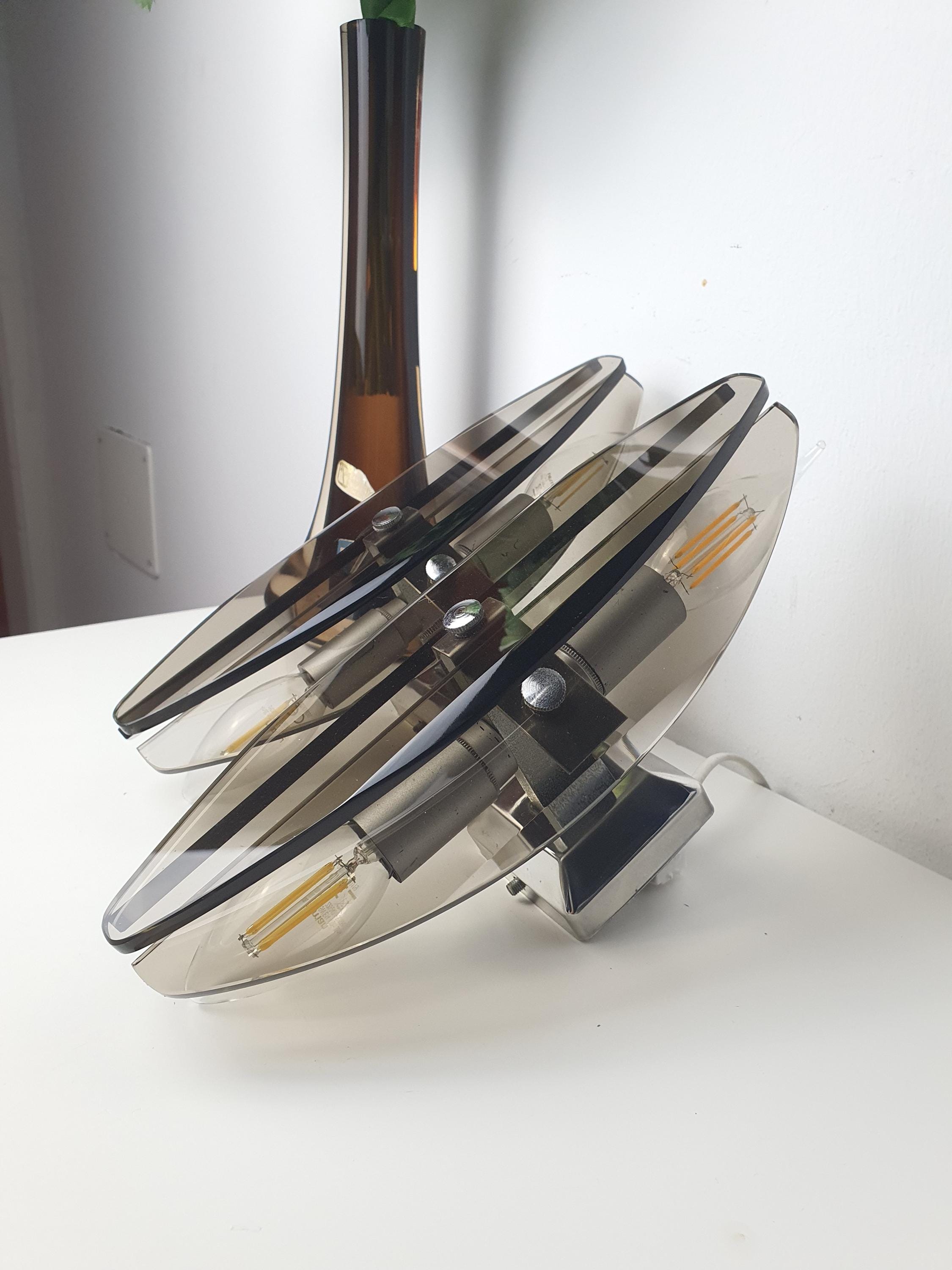 Italian vintage Veca sconce — chrome aging consistent with use, good vintage condition