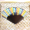Wandleuchte aus Muranoglas mit farbigen Streifen | Art déco | Italienischer Vintage