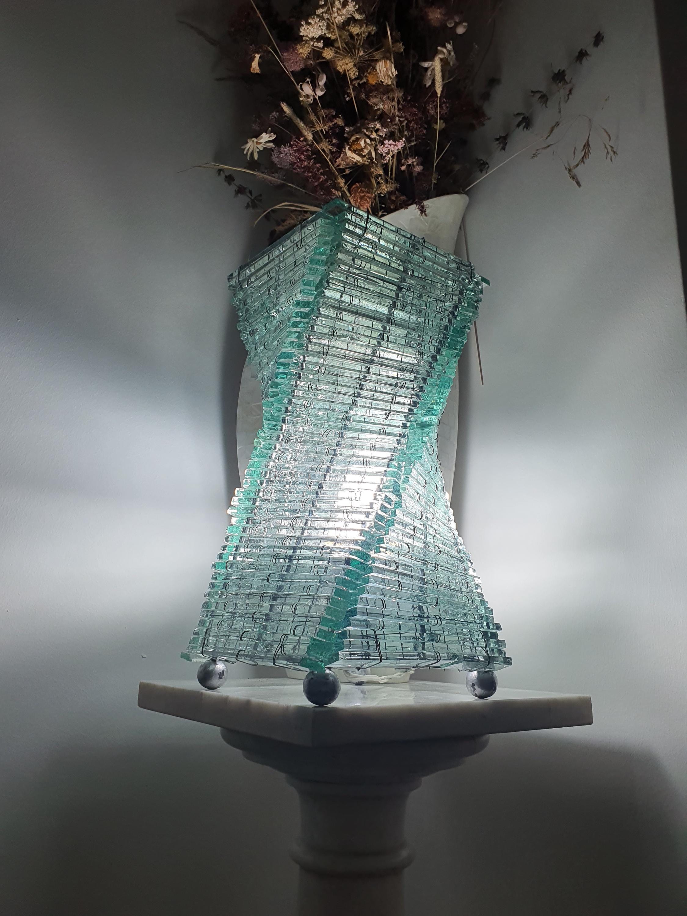 Mosaic Bottle Glass Table Lamp: Handcrafted Retro Twist Design