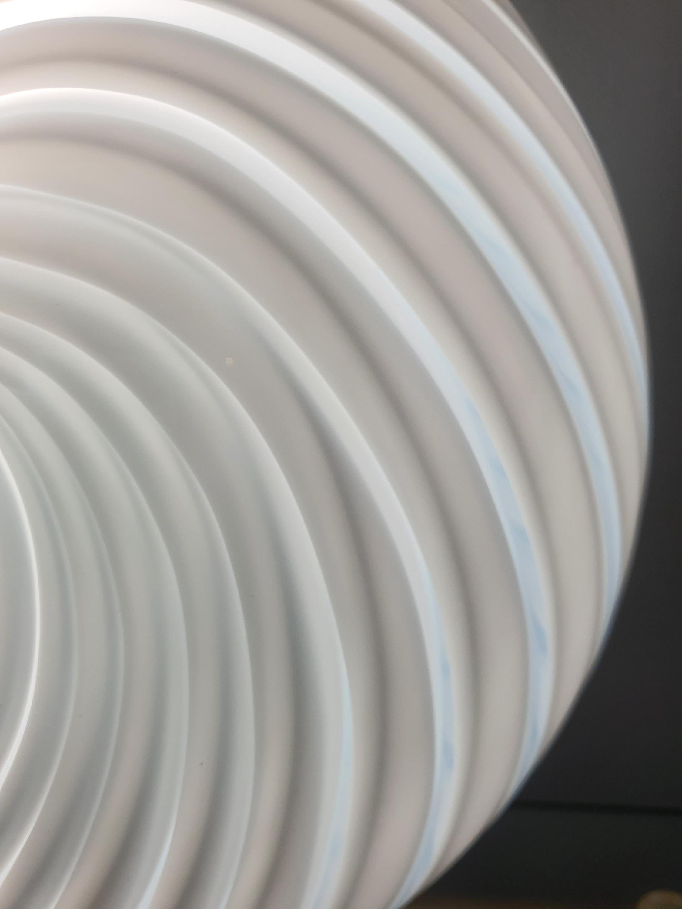 Vintage Murano Glass Swirl Flush Mount Light | Mid-Century Modern Retro Lighting