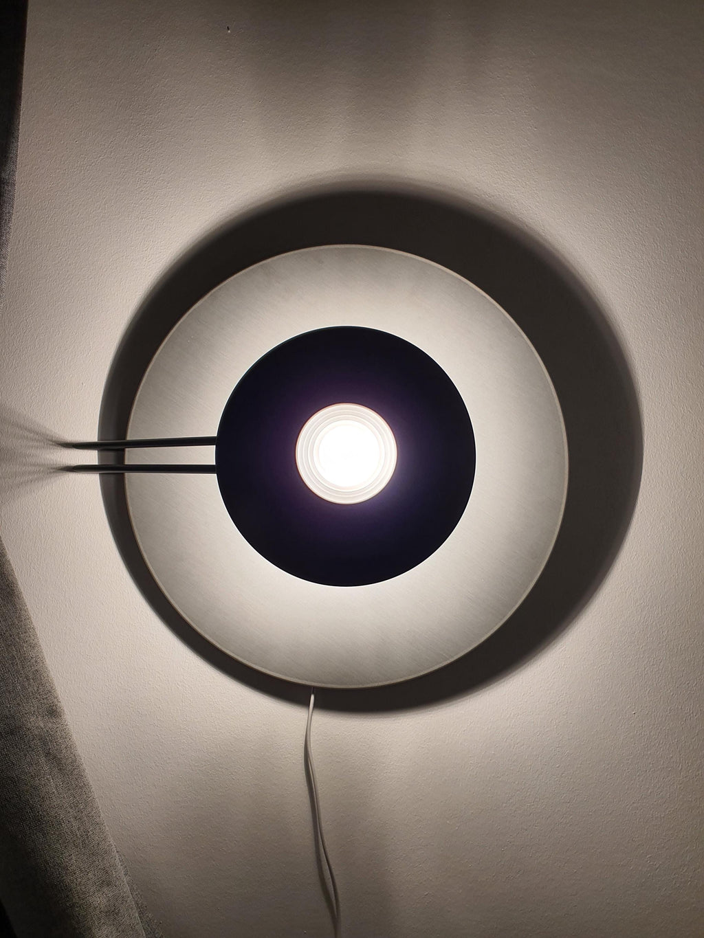 Alvaline Bologna Large Aluminium Wall Light 1980s Italian Memphis Postmodern