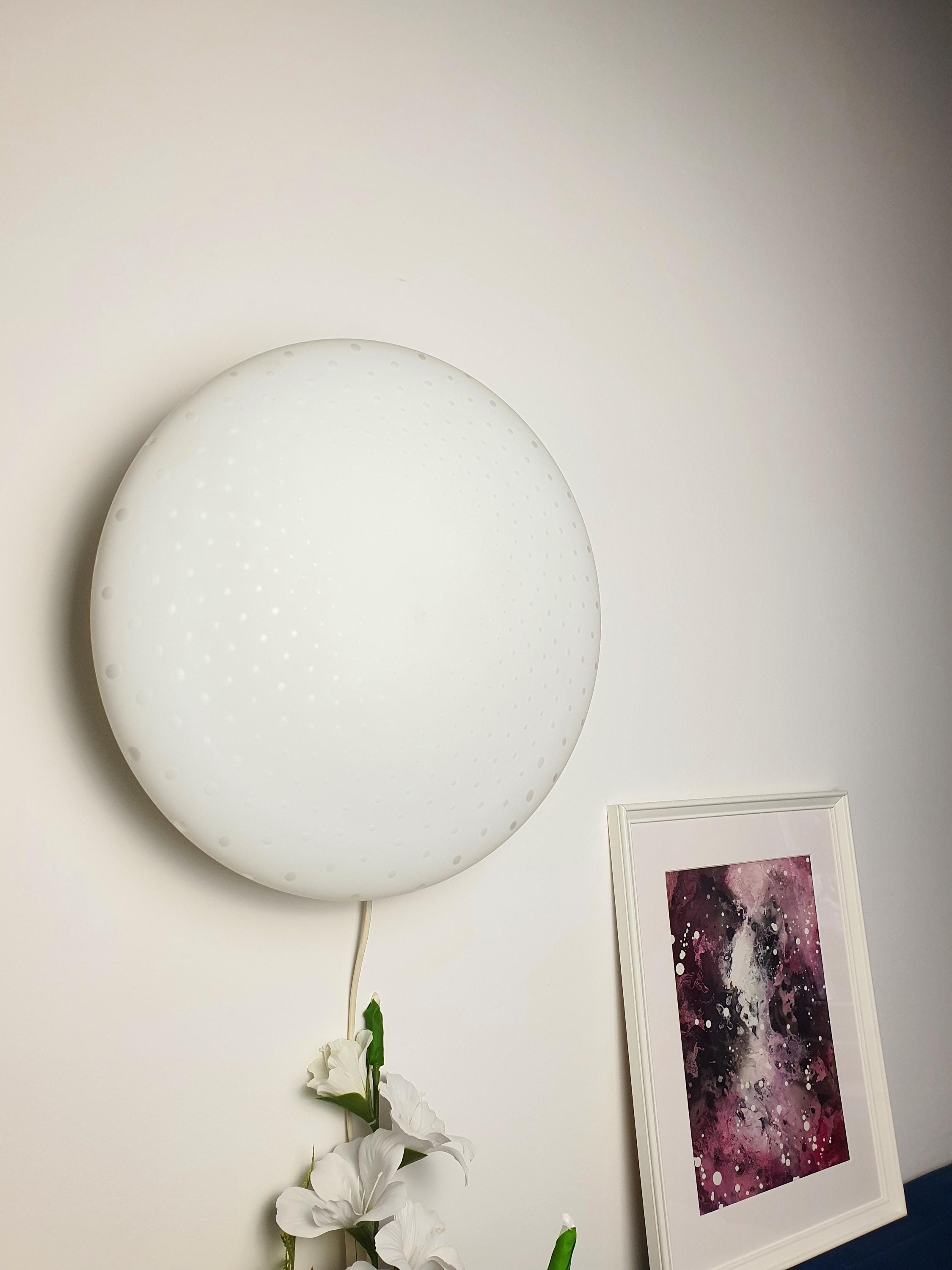 Vintage Bubbled Satin Murano Glass Swirl Flush Mount Light Scandi MCM