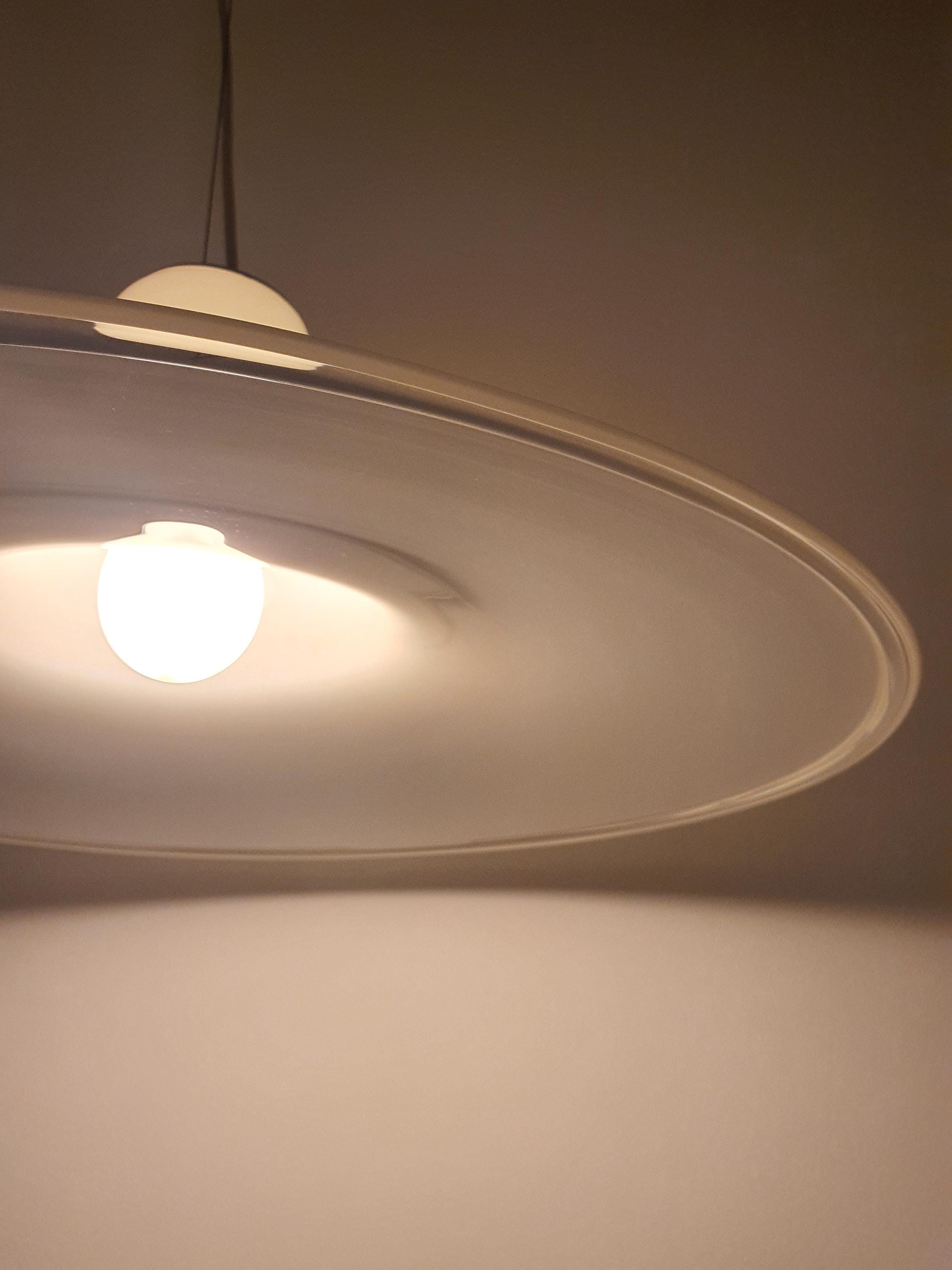 Vintage Murano Glass Pendant Light: Mid-Century Modern UFO Lamp
