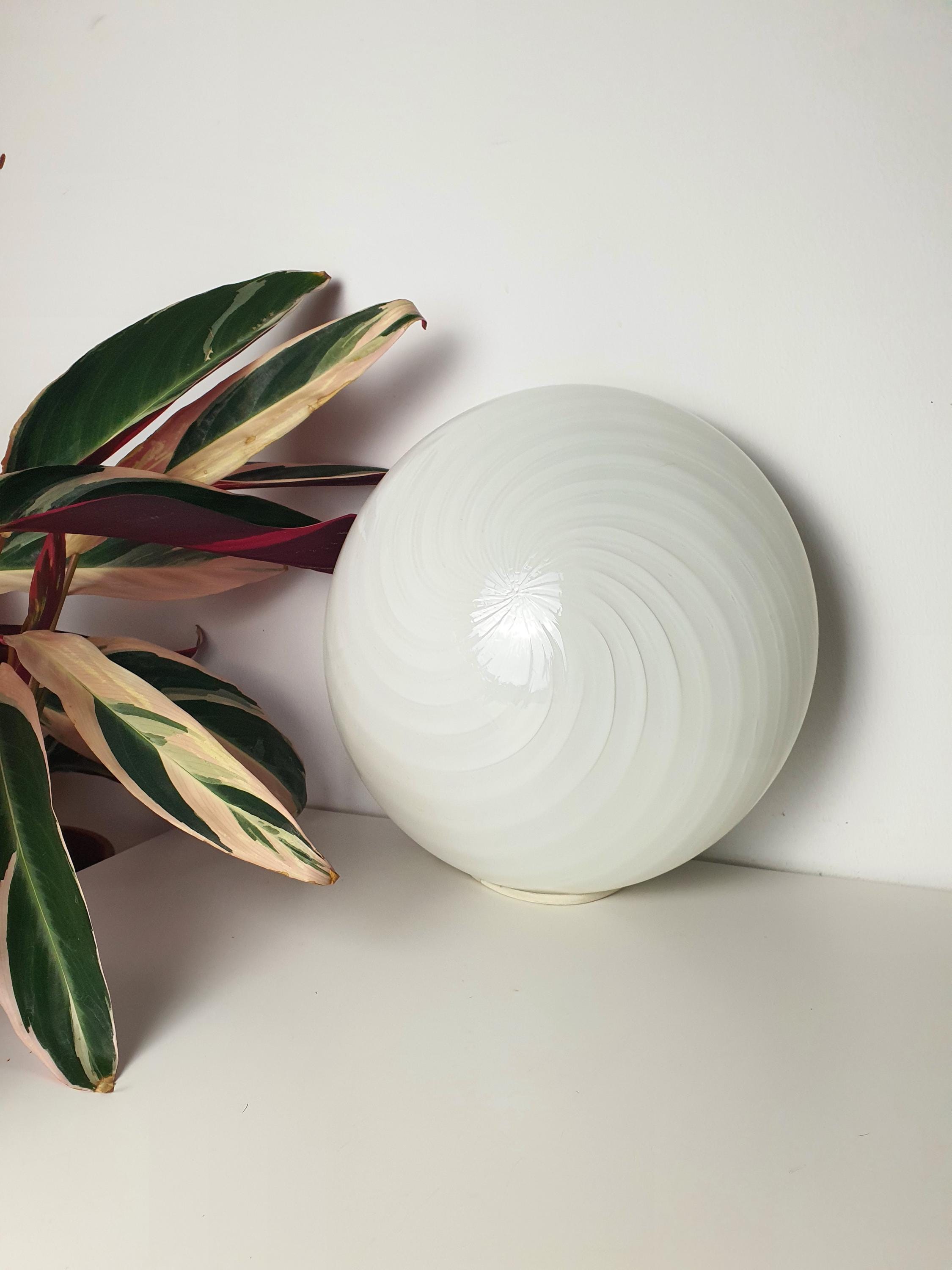 Vintage Murano Glass Swirl Flush Mount Light - MCM Retro Decor