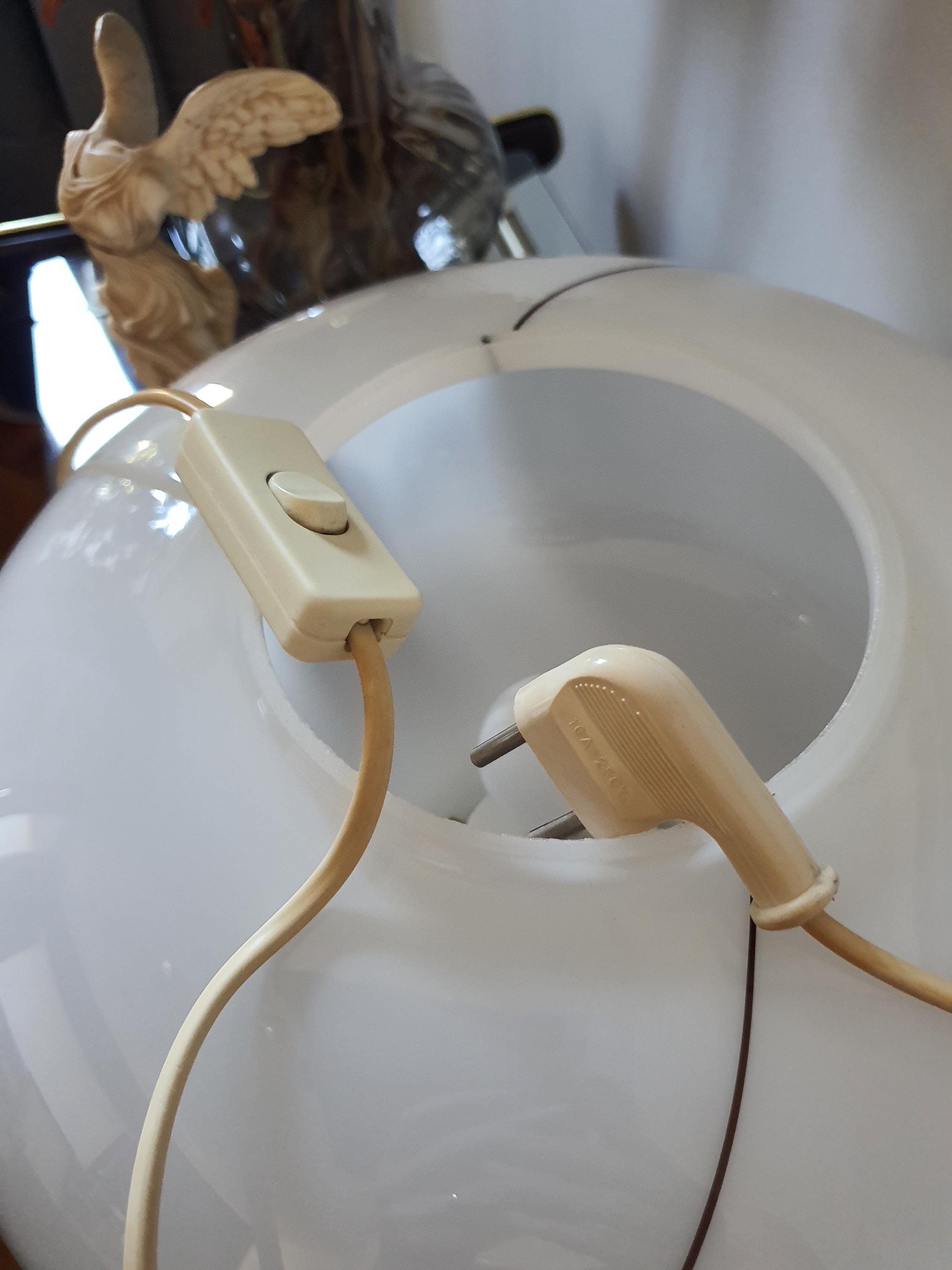Midcentury Murano Glass Desk Lamp: Italian MCM Bedside Light