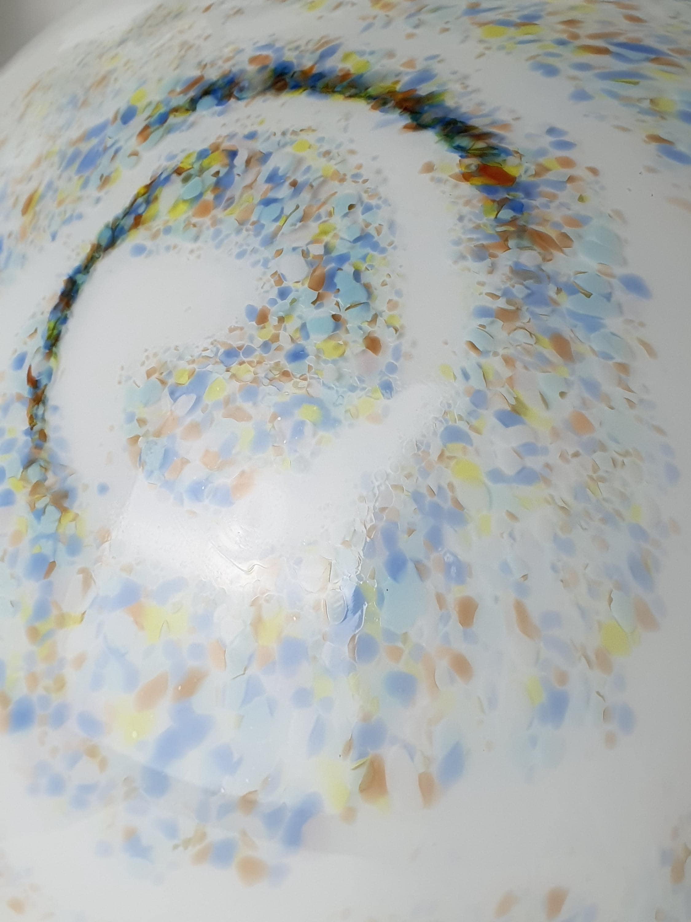 Ideal Lux Murano Glass Flush Mount Light | Colorful Galaxy Swirl Spots | Italian Mid-Century