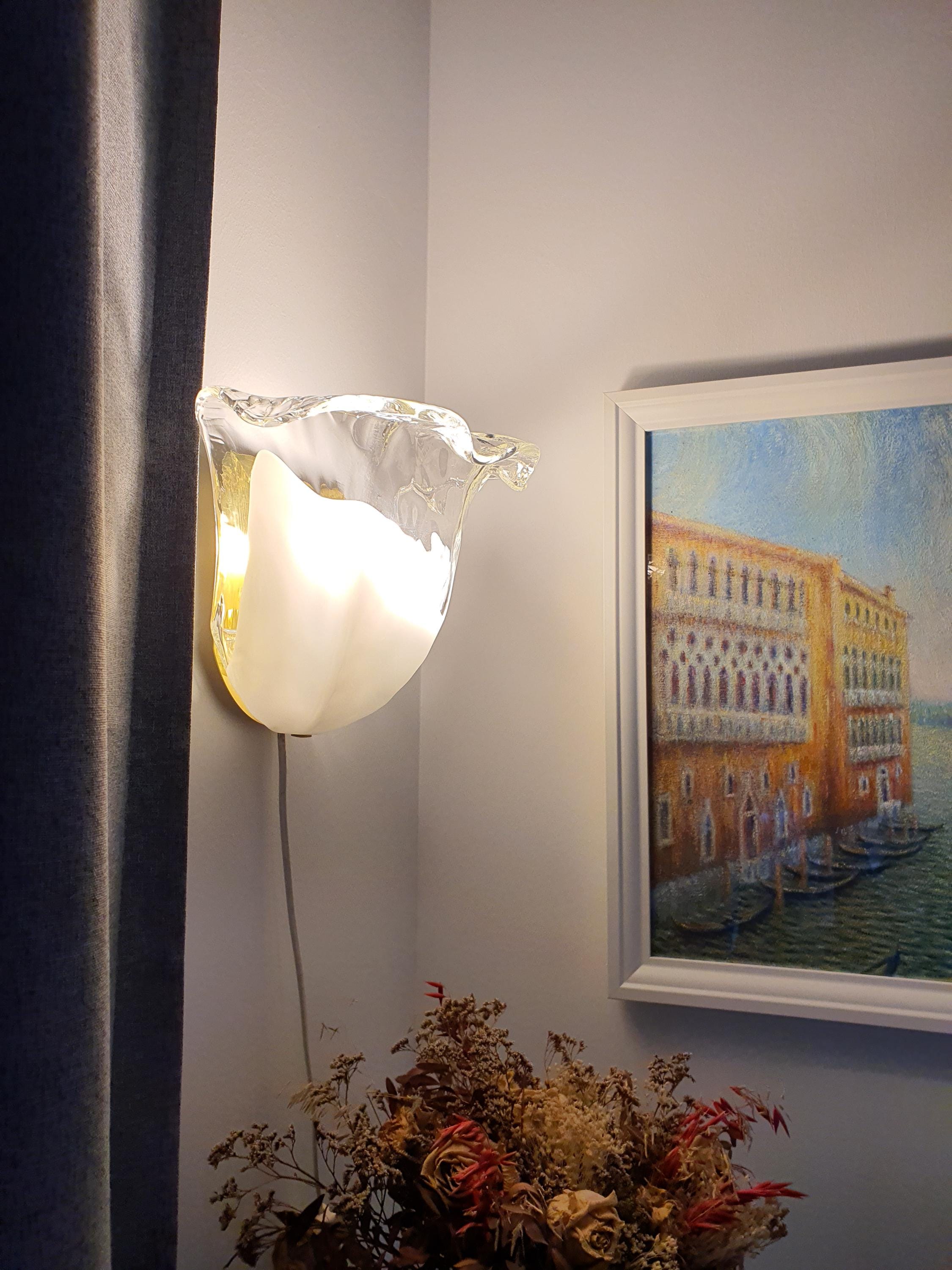 La Murrina Murano Glass Floral Wall Sconce: Italian Hand-Crafted Lighting