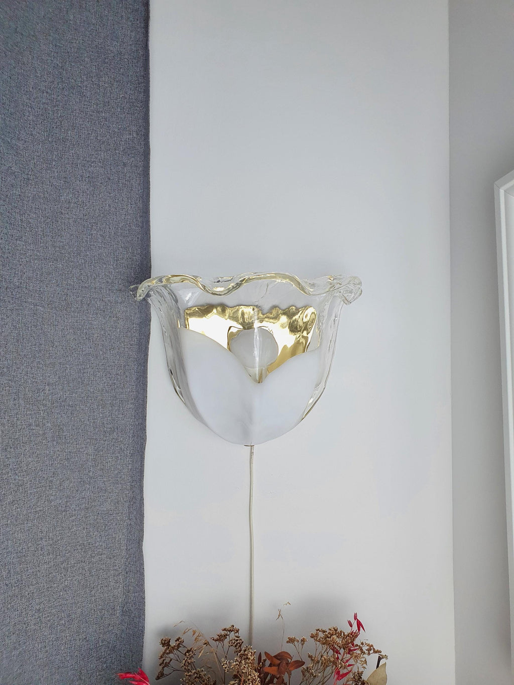 La Murrina Murano Glass Floral Wall Sconce: Italian Hand-Crafted Lighting