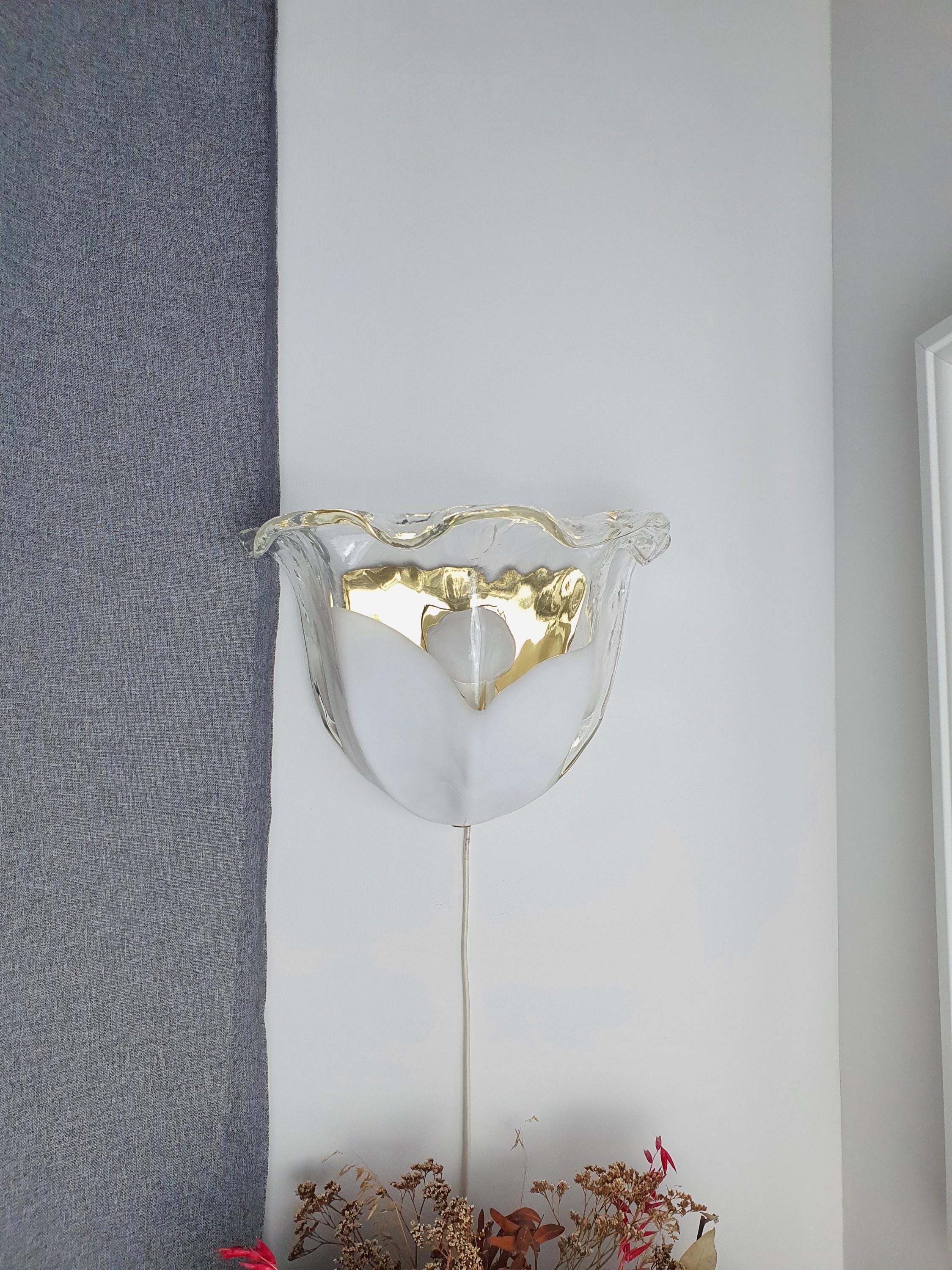 La Murrina Murano Glass Floral Wall Sconce: Italian Hand-Crafted Lighting