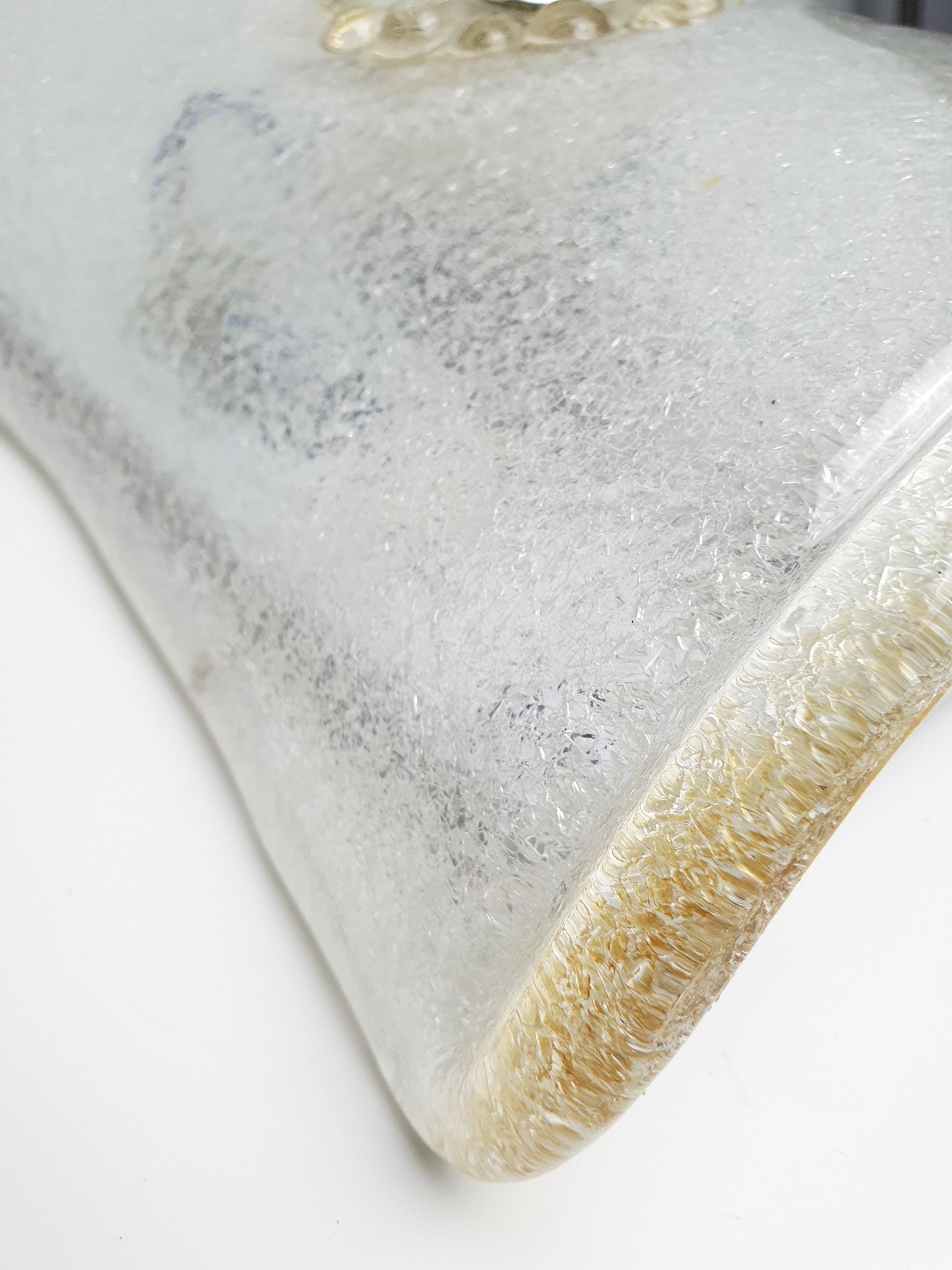 Murano Floral Flush Mount Light: Hand-Crafted Venice Glass