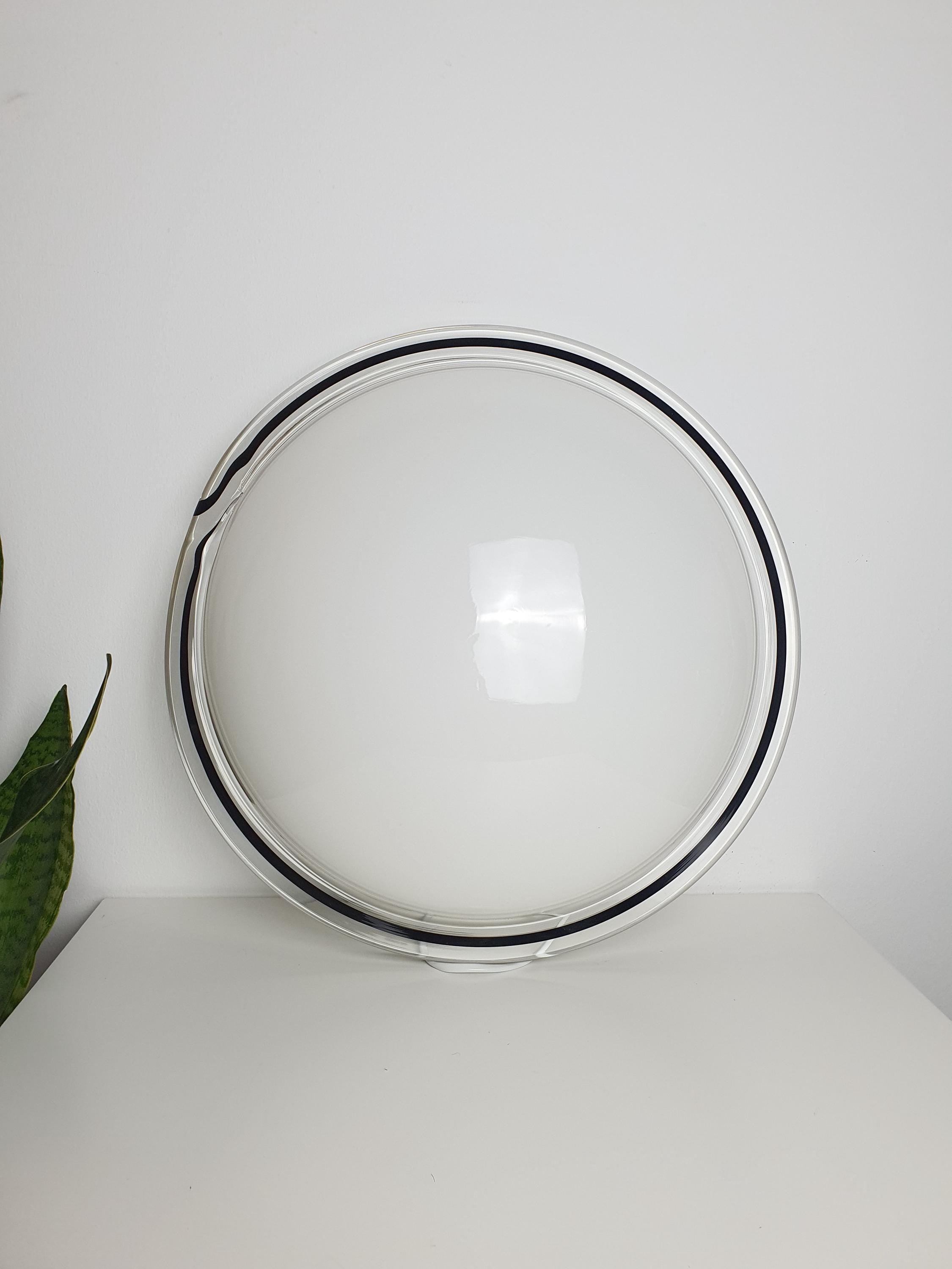 Murano Glass Flush Mount Light: Mid-Century Italian Ceiling/Wall Lamp