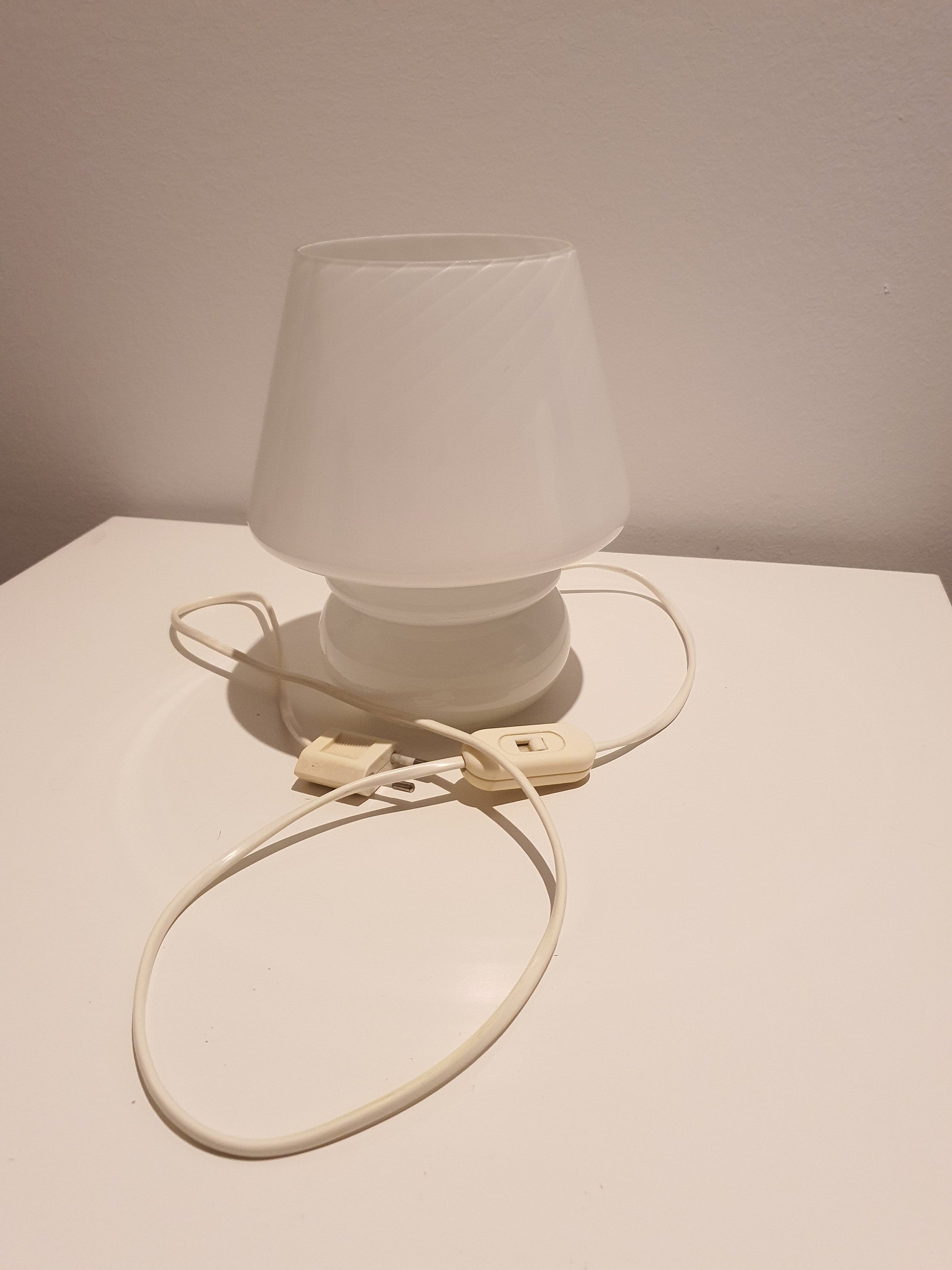 Murano Glass Mushroom Lamp: Mid-Century Modern Scandinavian Bedside Light