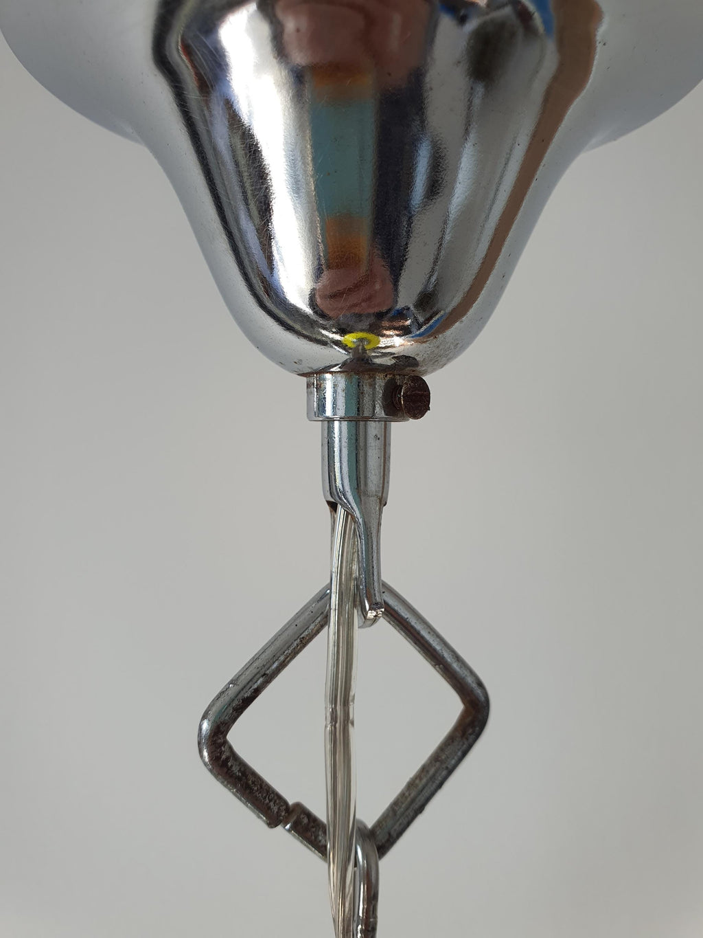 Vintage Italian Midcentury Yellow Kitchen Pendant Light Handcrafted Glass