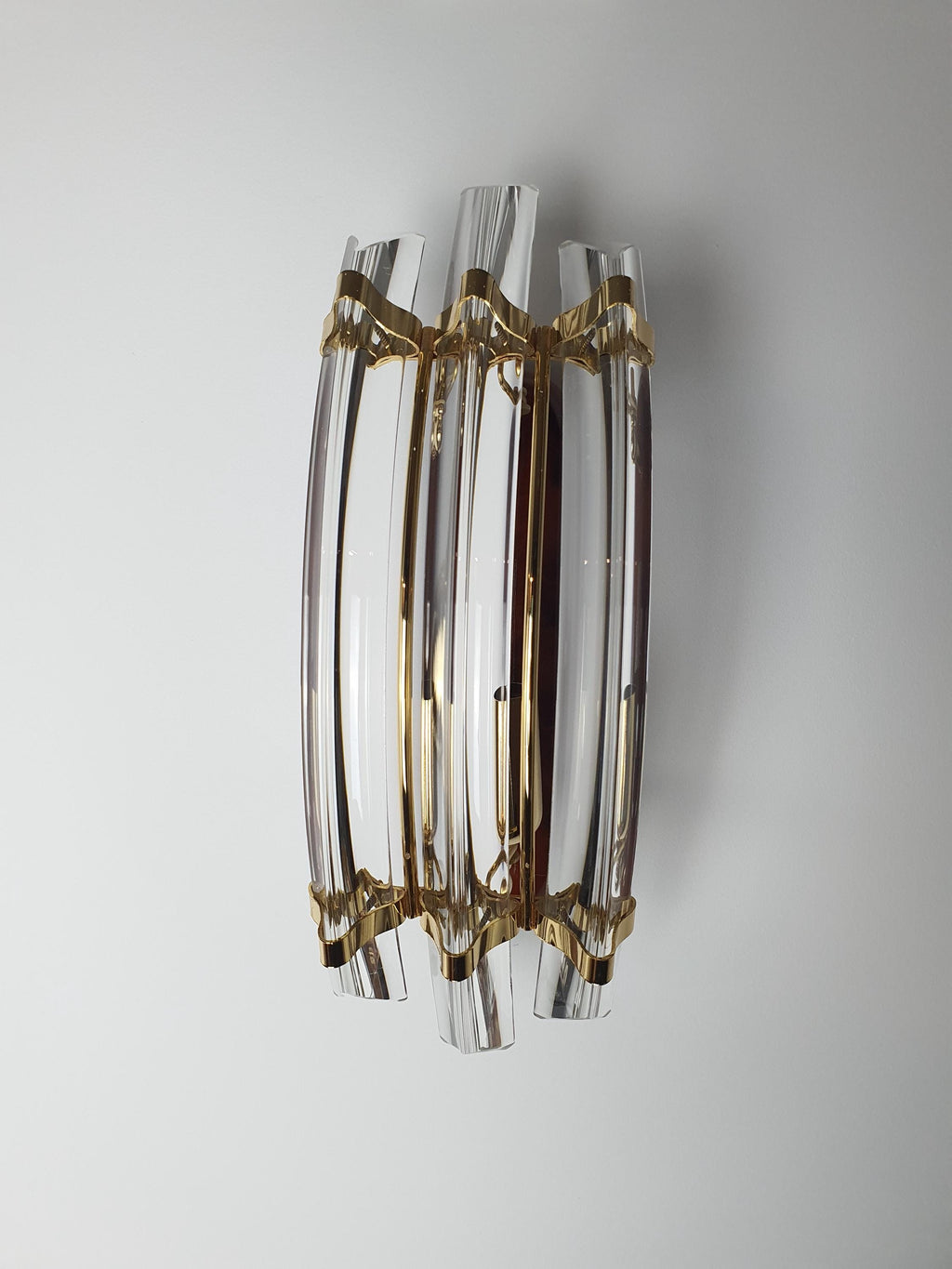 Vintage Crystal Wall Sconces: Spanish MCM Hollywood Regency Lighting