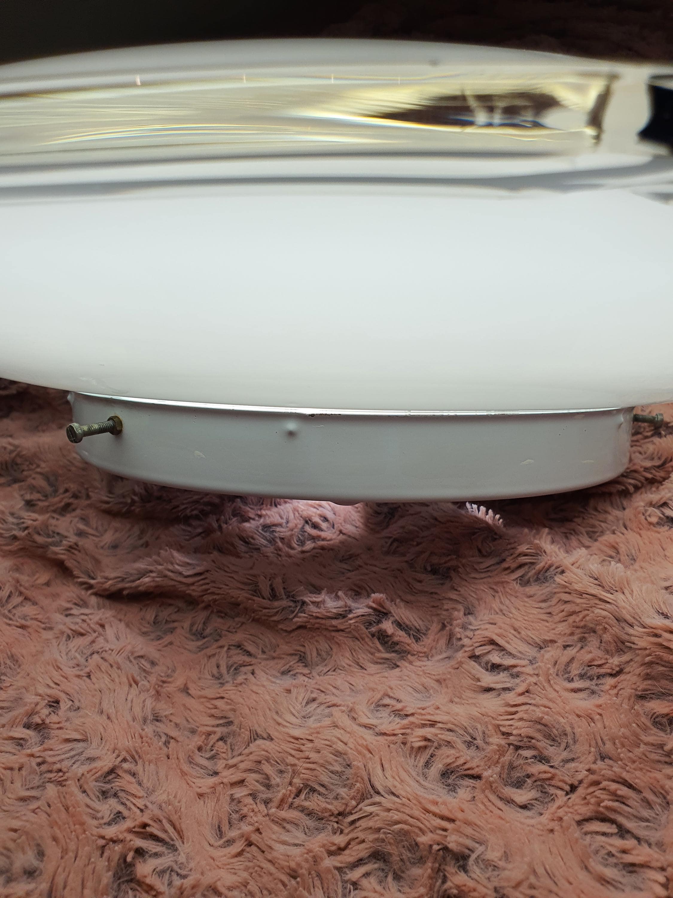 大型穆拉诺玻璃吸顶灯 | 意大利复古白色黑纹中世纪吊顶灯